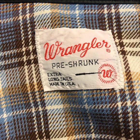 Vintage Wrangler Pearl Snap Plaid Button Up - Picture 6 of 6